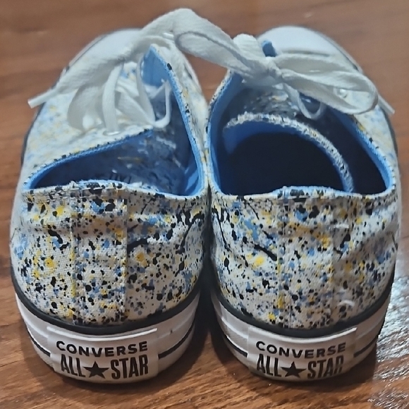 Converse Unisex Chuck Taylor All Star Low Top Shoes White/Yellow/Blue - Picture 5 of 8
